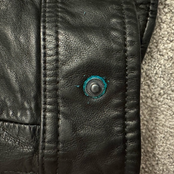 AllSaint’s Women’s Leather Quilted Jacket - Picture 4 of 4